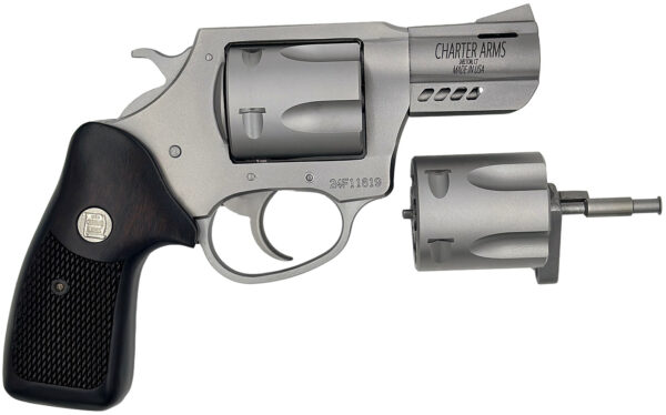 Charter Arms DoubleDog 9mm Luger/357 Mag/38 Special 5 Shot 2.20" Ported, Stainless Steel, Classic Walnut Grip, Exposed Hammer