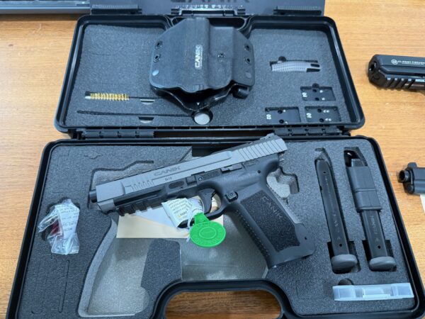 Canik TP9 SFx 9mm Luger 10+1 5.20" Match Grade Barrel, Black Lightening Cut/Optic Cut/Serrated Steel Slide - Image 2