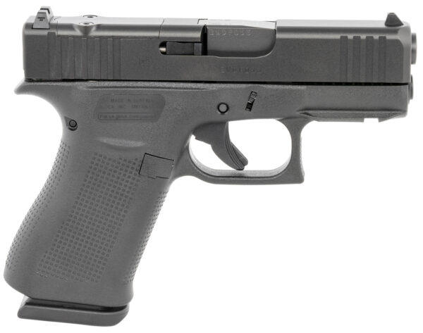 Glock G43X MOS Slim Sub-Compact 9mm Luger 10+1 3.41" MOS Cut/Serrated Steel Slide, Picatinny Rail