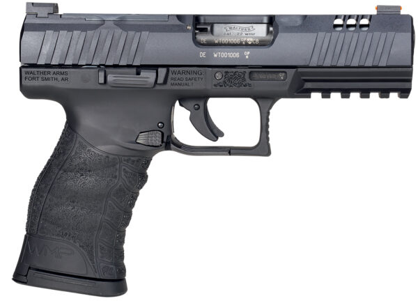 Walther Arms WMP Optic Ready 22 WMR 10+1 4.50" Black Optic Ready/Serrated Slide,Picatinny Rail, Black Polymer Grip