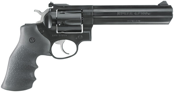 Ruger GP100 .357 Mag 6rd 6" Blued Alloy Steel Barrel, Cylinder & Frame, Hogue Monogrip, Transfer Bar Safety, Exposed Hammer